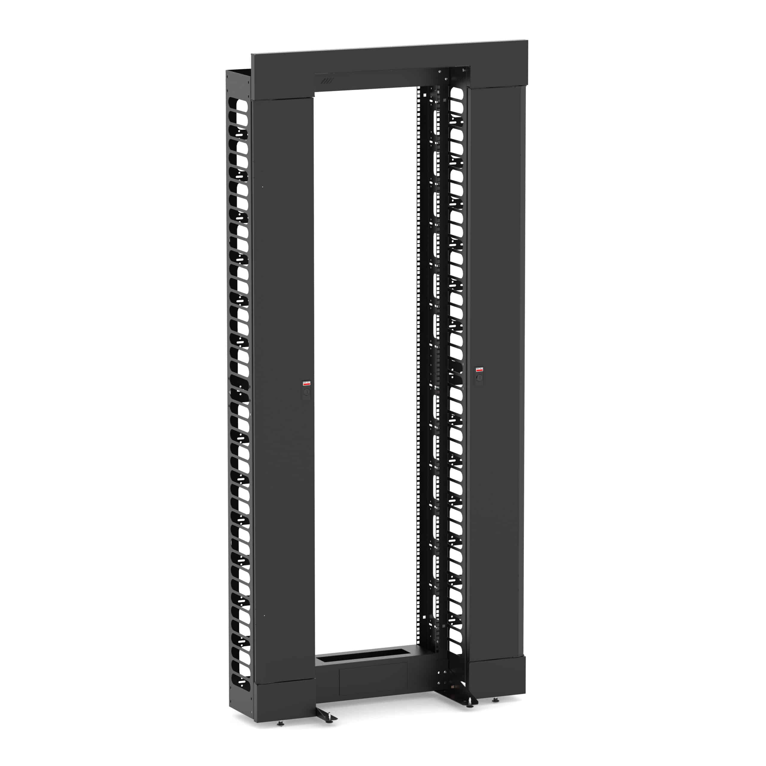 Offenes Rack, verkabelt